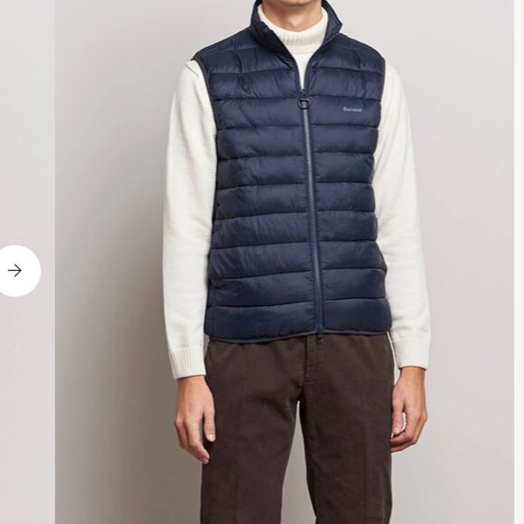 Navy~ BARBOUR BRETBY Men's GILET Vest MSRP$215 IDEAL for layer up